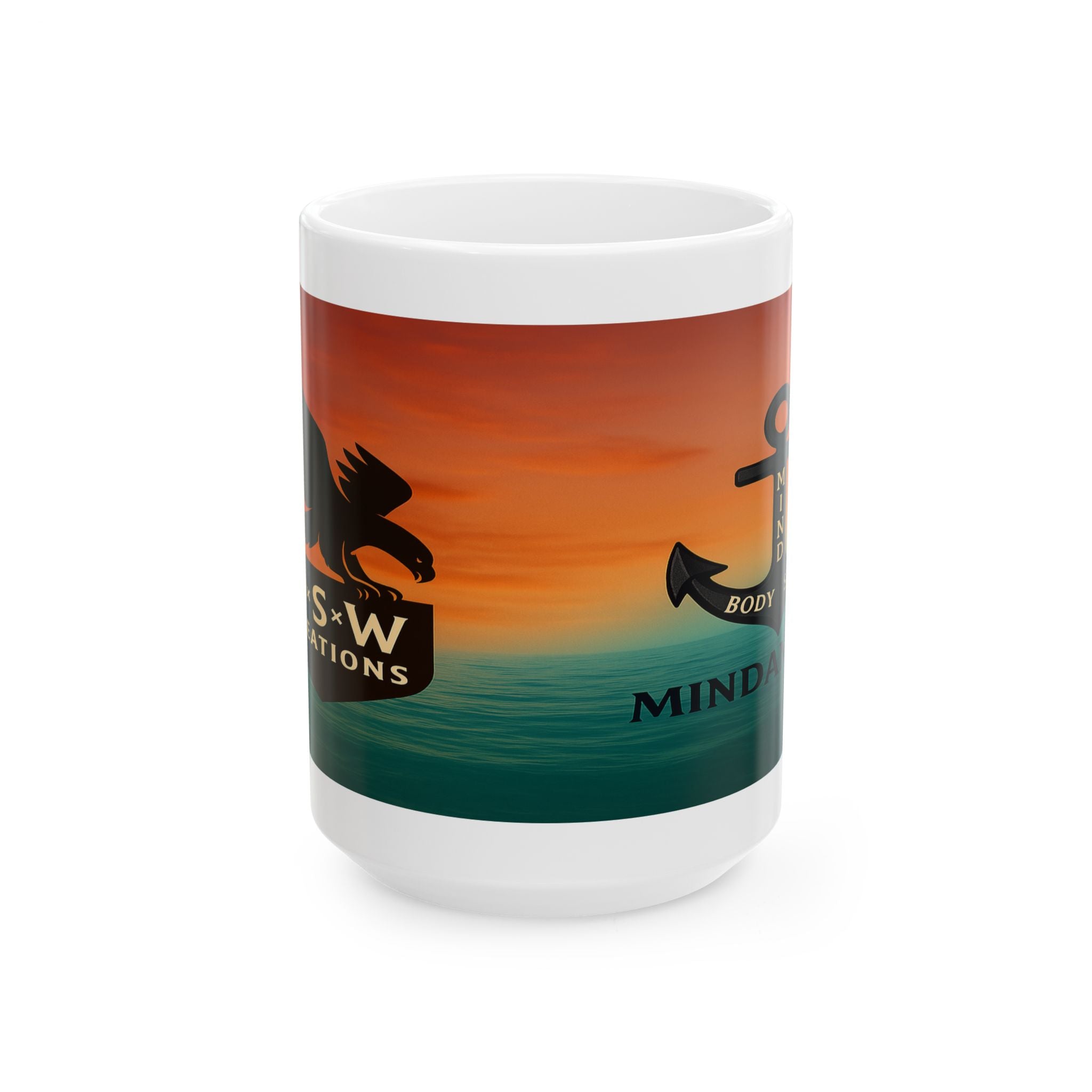 Nautical-Themed Ceramic Mug - Perfect Gift for Sea Lovers, Coffee Enthusiasts, Coastal Decor, Mindfulness Rituals, 11oz & 15oz Sizes