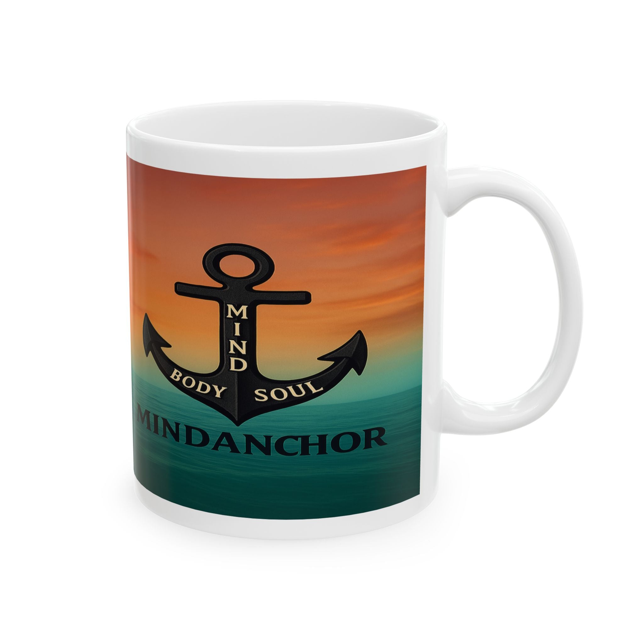 Nautical-Themed Ceramic Mug - Perfect Gift for Sea Lovers, Coffee Enthusiasts, Coastal Decor, Mindfulness Rituals, 11oz & 15oz Sizes